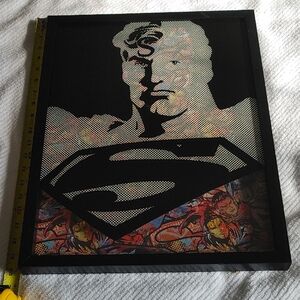Superman Wall Art with Black Frame